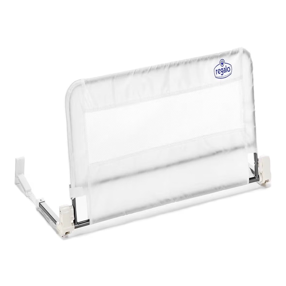 Regalo Swing Down Crib Rail White Toddler Bed Guard Model 2015 DS 33x16 Inch